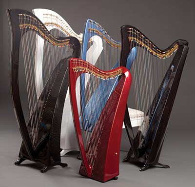 Classic harps in carbon fiber